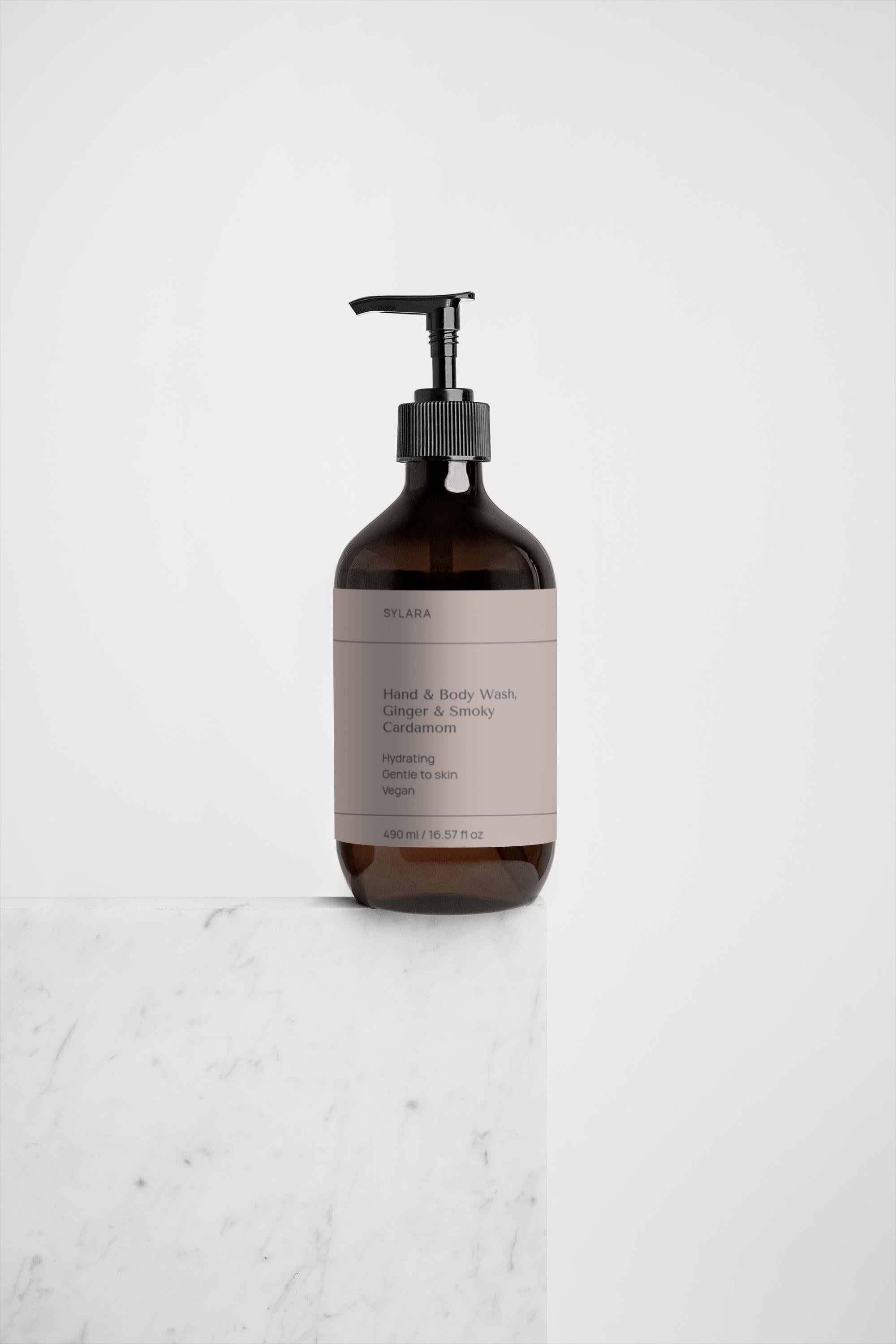 Hand & Body Wash Ginger Cardamom - Nourishing Cleanse with Earthy Aromas