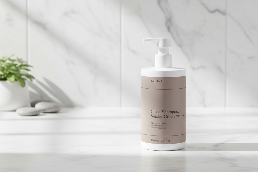 Glanz Shampoo Smoky Green Vetiver für Glanz und Reinigung